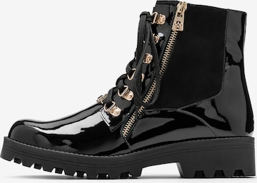 Kazar Lace-Up Ankle Boots in Black: front