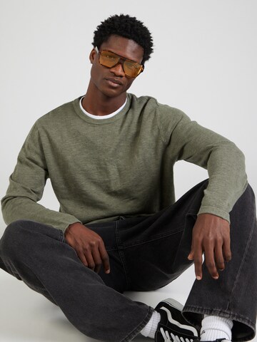 Pull-over 'JJESummer' JACK & JONES en vert : devant