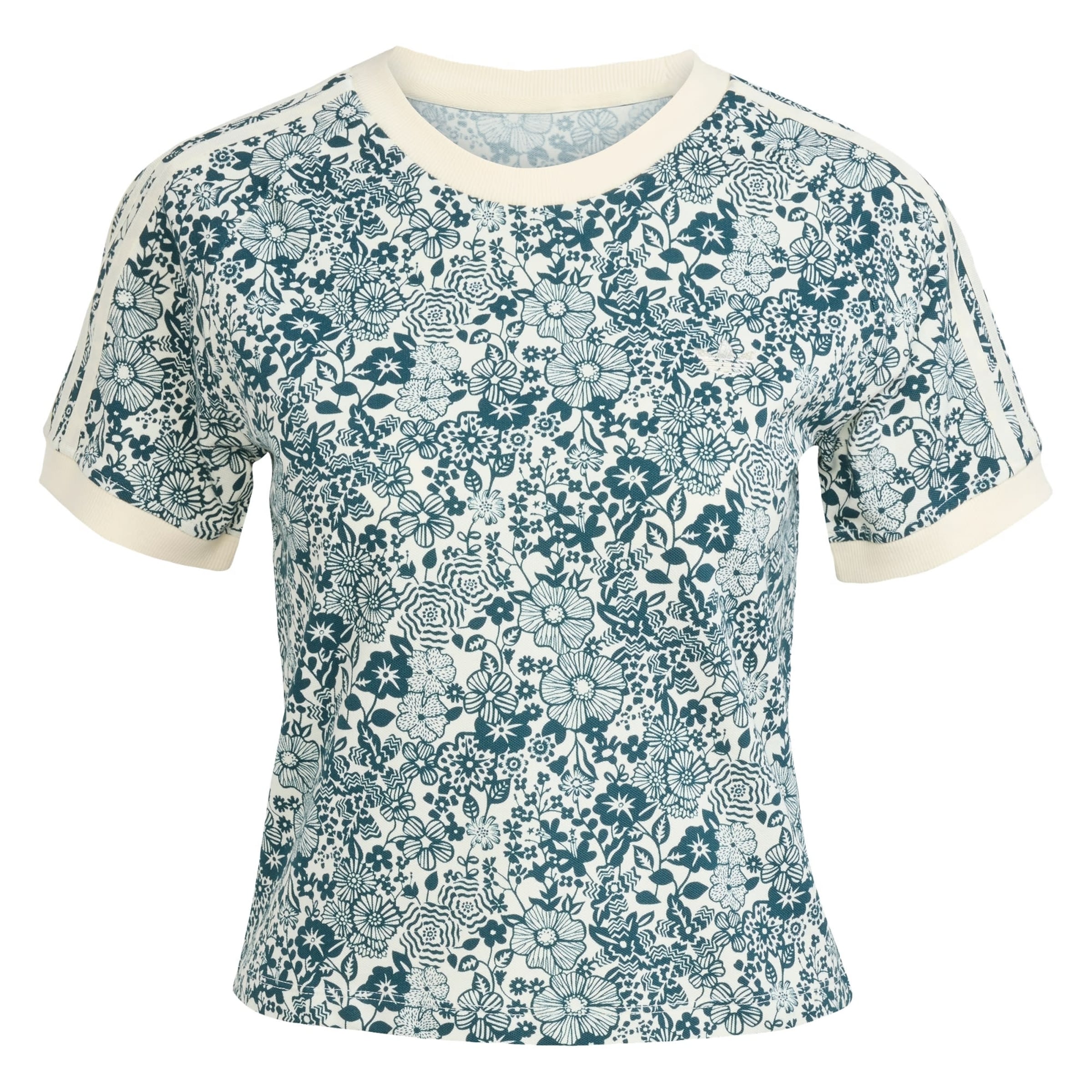 balts ADIDAS ORIGINALS T-Krekls 'Adidas Originals X Liberty London': no priekšpuses