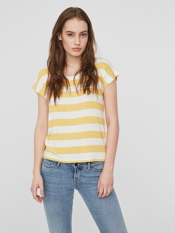 VERO MODA T-shirt 'VMWide' i gul: framsida