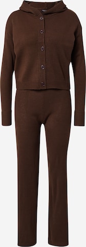 Nasty Gal Leisure suit in Brown: front