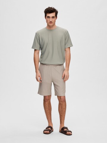 SELECTED - regular Pantalón en gris