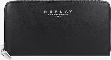 REPLAY Wallet in Black: front