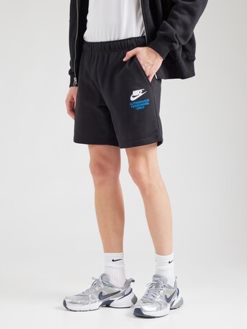 Nike Sportswear regular Παντελόνι σε μαύρο: μπροστά