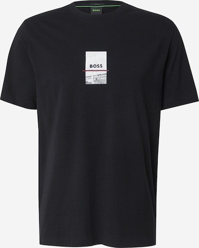 BOSS Majica u svijetlosiva / klasično crvena / crna, Pregled proizvoda