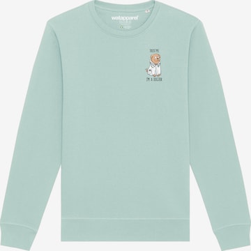 Watapparel Sweatshirt ' Dogtor ' in Blau: Vorderseite