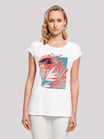 F2 T-Shirt 'F2 Beach Vibes Sommer Style' in Weiß: Vorderseite