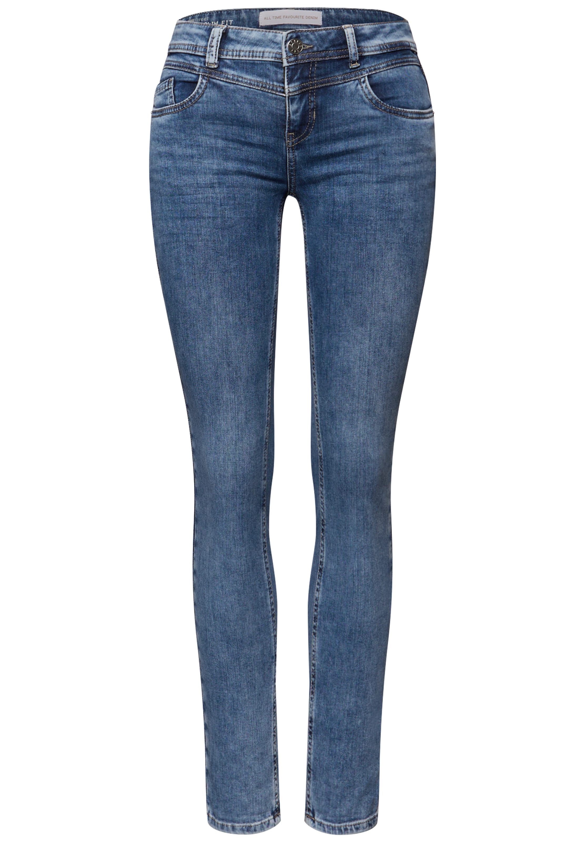 STREET ONE Slim fit Jeans in Blue: front