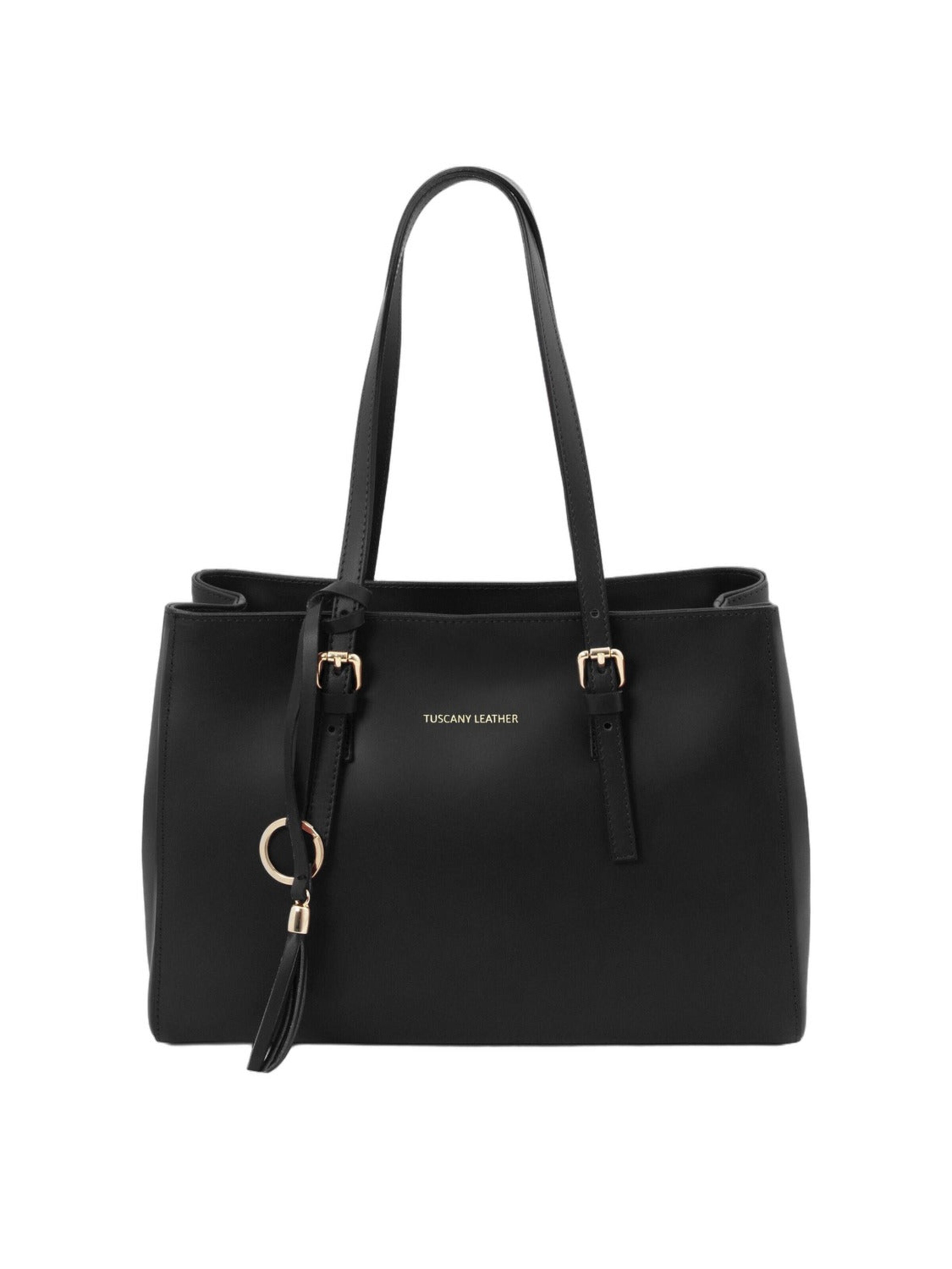 Cabas 'TL Bag' Tuscany Leather en noir : devant