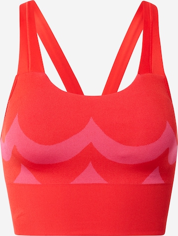 ADIDAS SPORTSWEAR Bustier Sport bh in Roze: voorkant