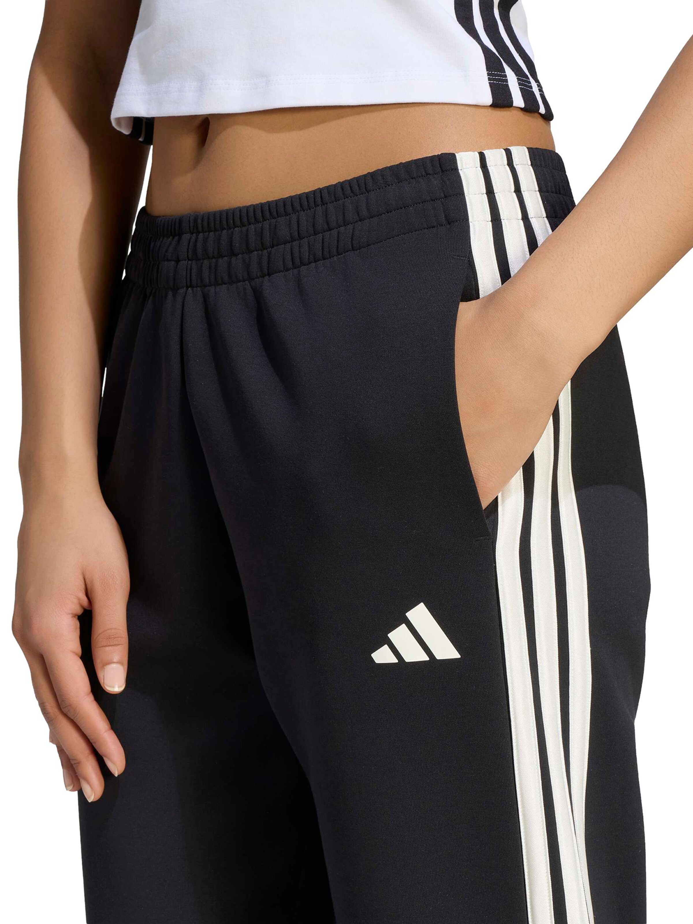 ADIDAS SPORTSWEAR Ozke Športne hlače 'STADIUM' | črna barva