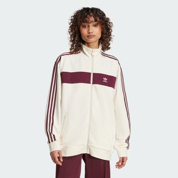 Veste de survêtement ADIDAS ORIGINALS en blanc : devant
