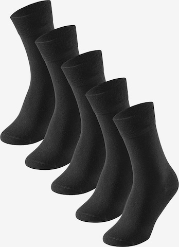 Chaussettes SCHIESSER en noir : devant