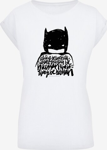 F4NT4STIC Shirt 'DC Comics Batman Always Be Yourself' in Wit: voorkant