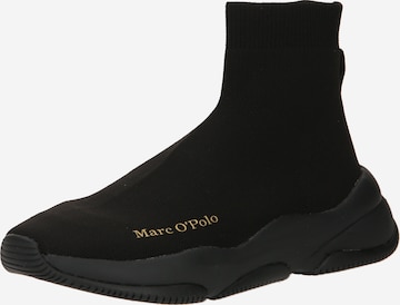 Sneaker înalt 'Mika 90' de la Marc O'Polo pe negru: față