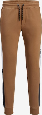 JACK & JONES Workout Pants 'Will' in Brown: front