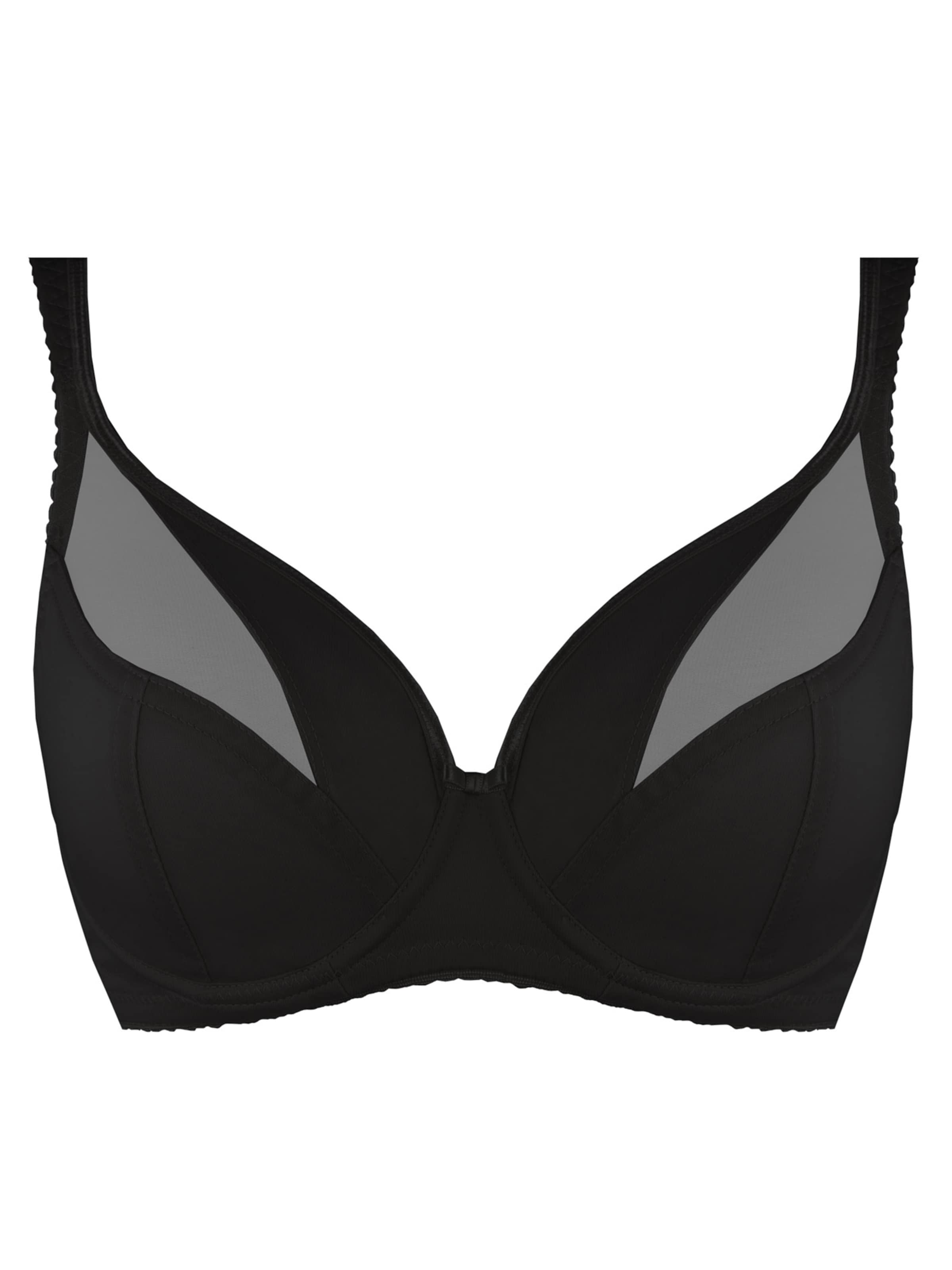 Unikat T-shirt Bra 'Mira' in Black: front