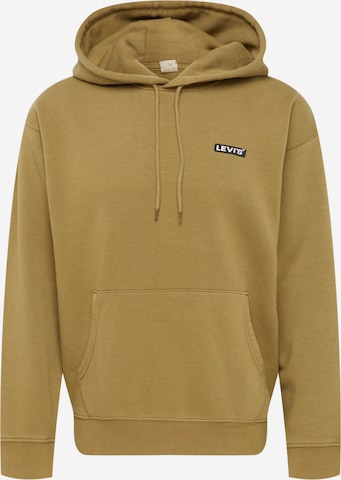 LEVI'S ® Tréning póló 'Relaxed Baby Tab Hoodie' - zöld: elől