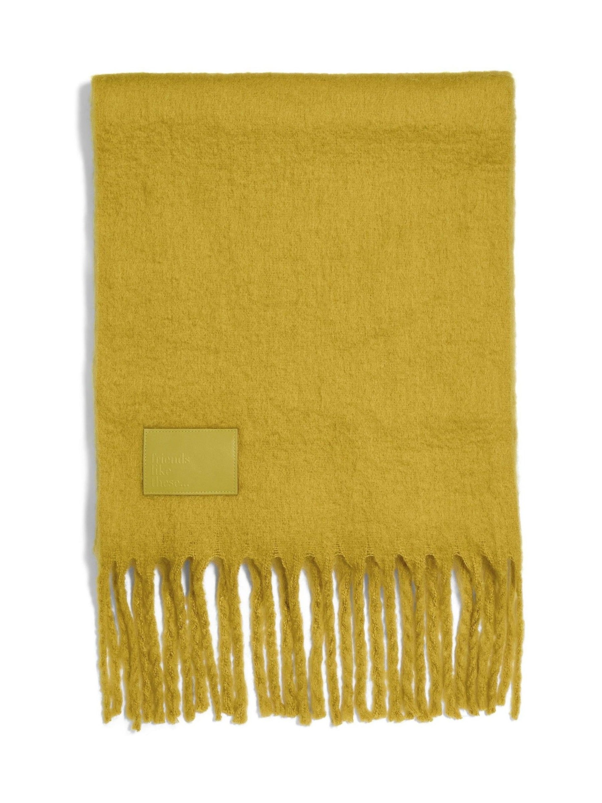 Fular dimensiuni mari de la Friends Like These pe galben: față