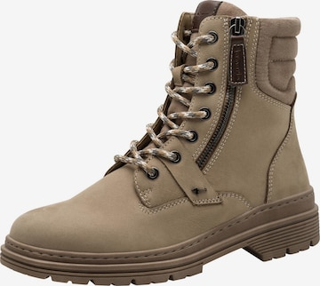 Bottines à lacets Tamaris en beige : devant