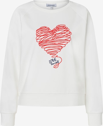 balta MORE & MORE Megztinis be užsegimo: priekis