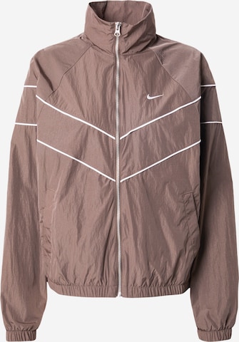 Nike Sportswear Демисезонная куртка в Серый: спереди
