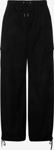 Studio Untold Wide leg Cargo Pants in Black: front