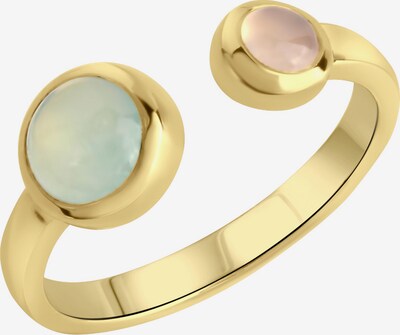 Jamelli Ring in gold / pastellgrün / pastellpink, Produktansicht