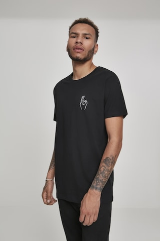 MT Men Shirt 'Easy Sign Tee' in Zwart: voorkant