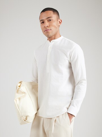 JACK & JONES Comfort Fit Hemd 'JJBREEZE' in Weiß: Vorderseite