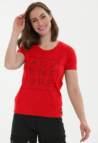 Whistler Functioneel shirt 'Pine' in Rood: voorkant
