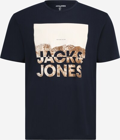 Jack & Jones Plus Camiseta 'ALFIE' en beige / navy / marrón, Vista del producto