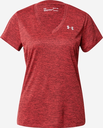 UNDER ARMOUR Functioneel shirt 'Tech' in Rood: voorkant