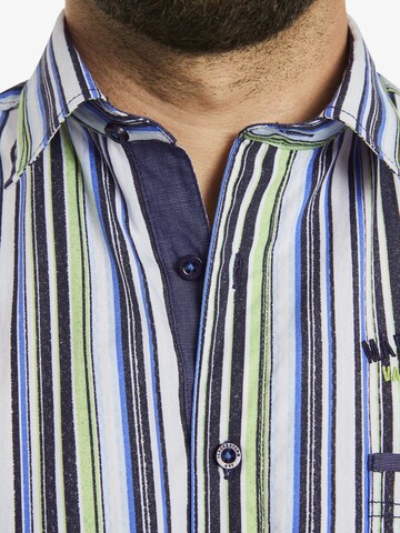 Jan Vanderstorm Comfort Fit Hemd ' Vette ' in Blau