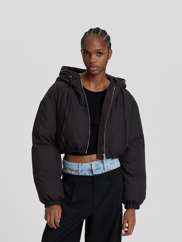 Veste mi-saison Bershka en noir : devant