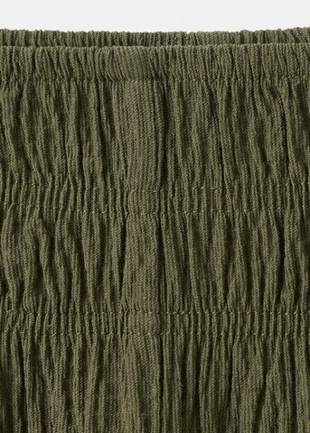 MANGO TEEN Tapered Pants 'Fold' in Green