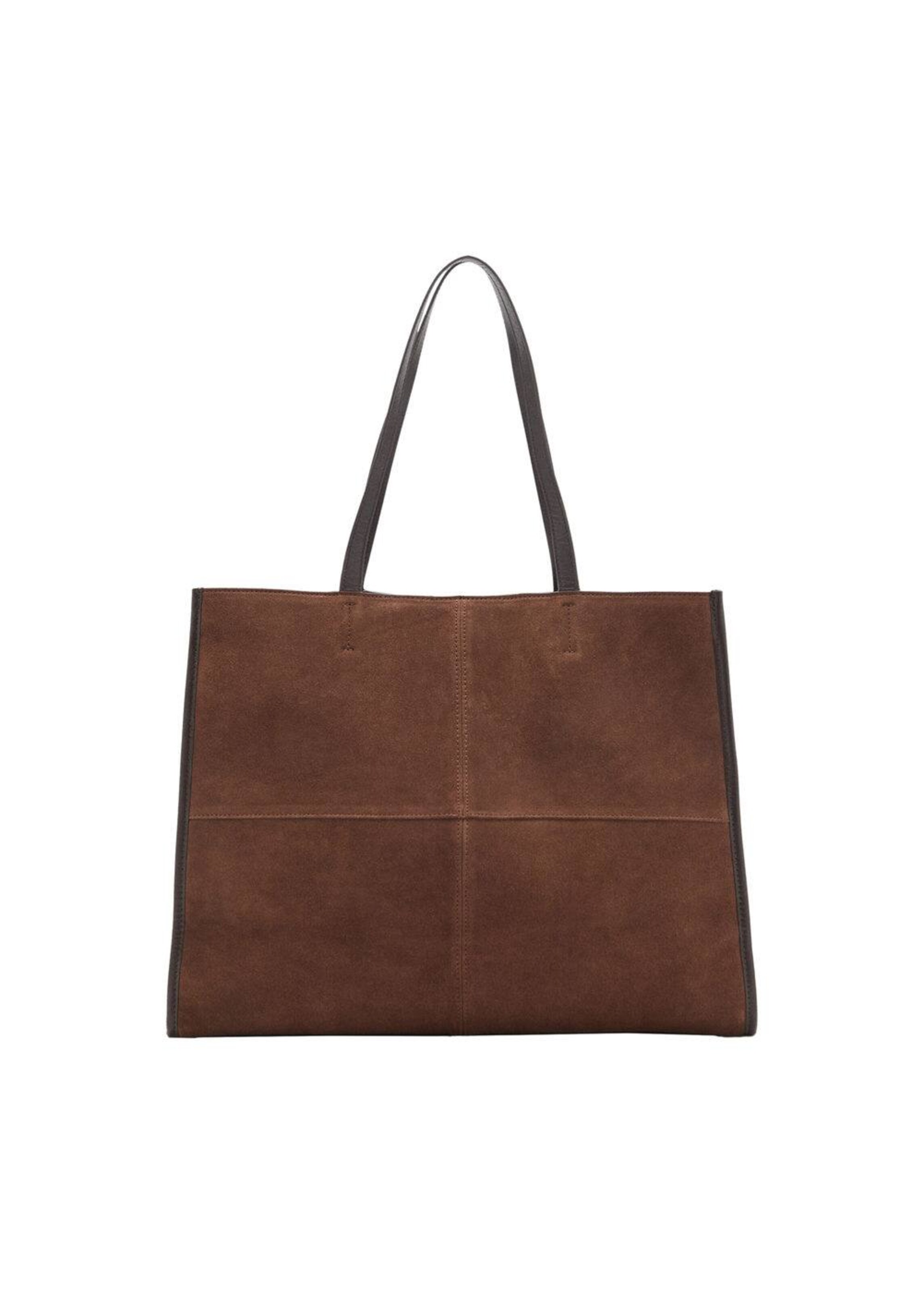 MANGO Shopper 'G--Fes' in Brown: front