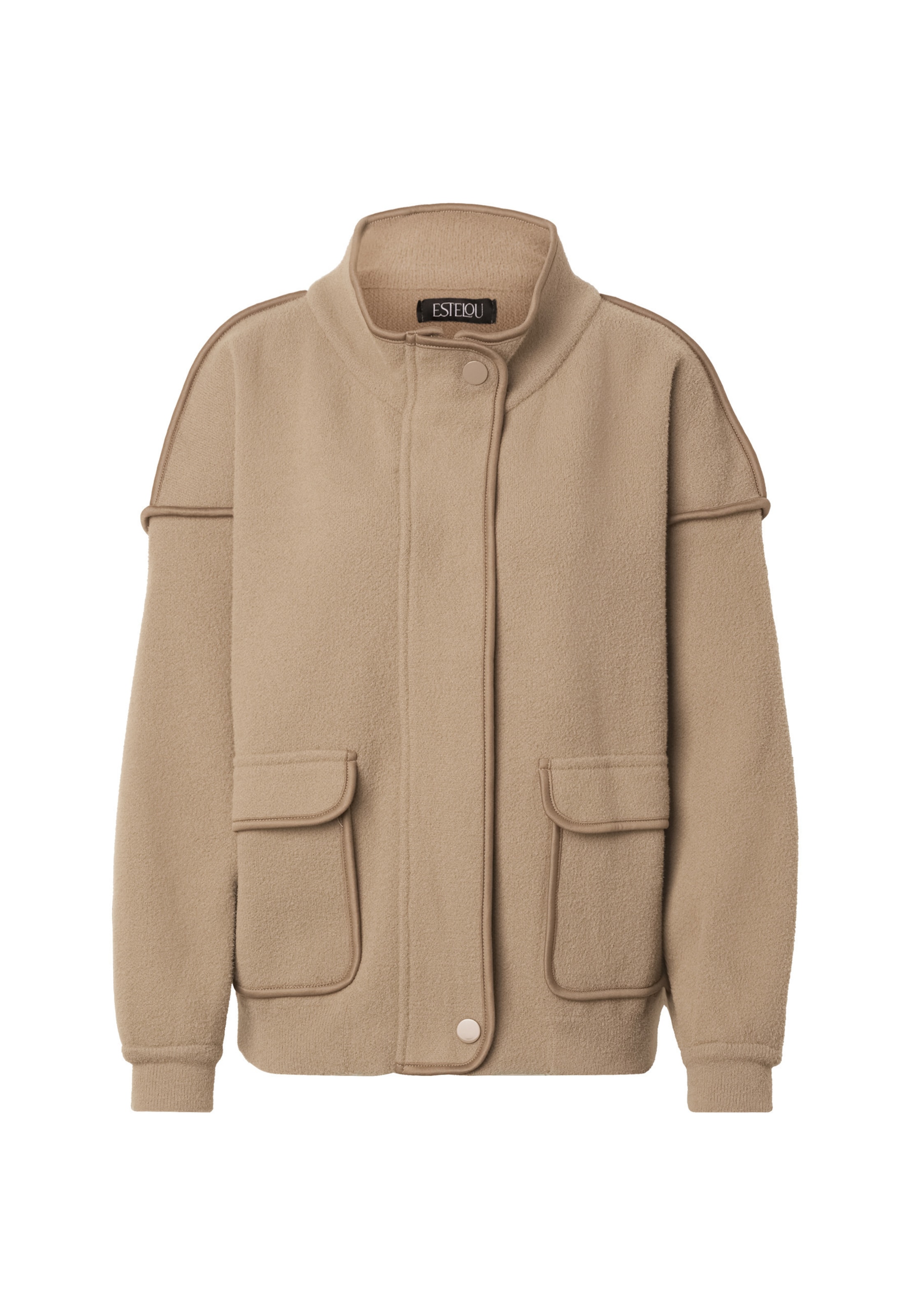 Estelou Between-Season Jacket in Beige: front