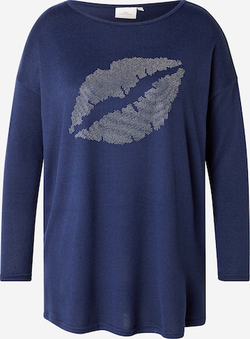 T-shirt 'CARMALBA' ONLY Carmakoma en bleu : devant