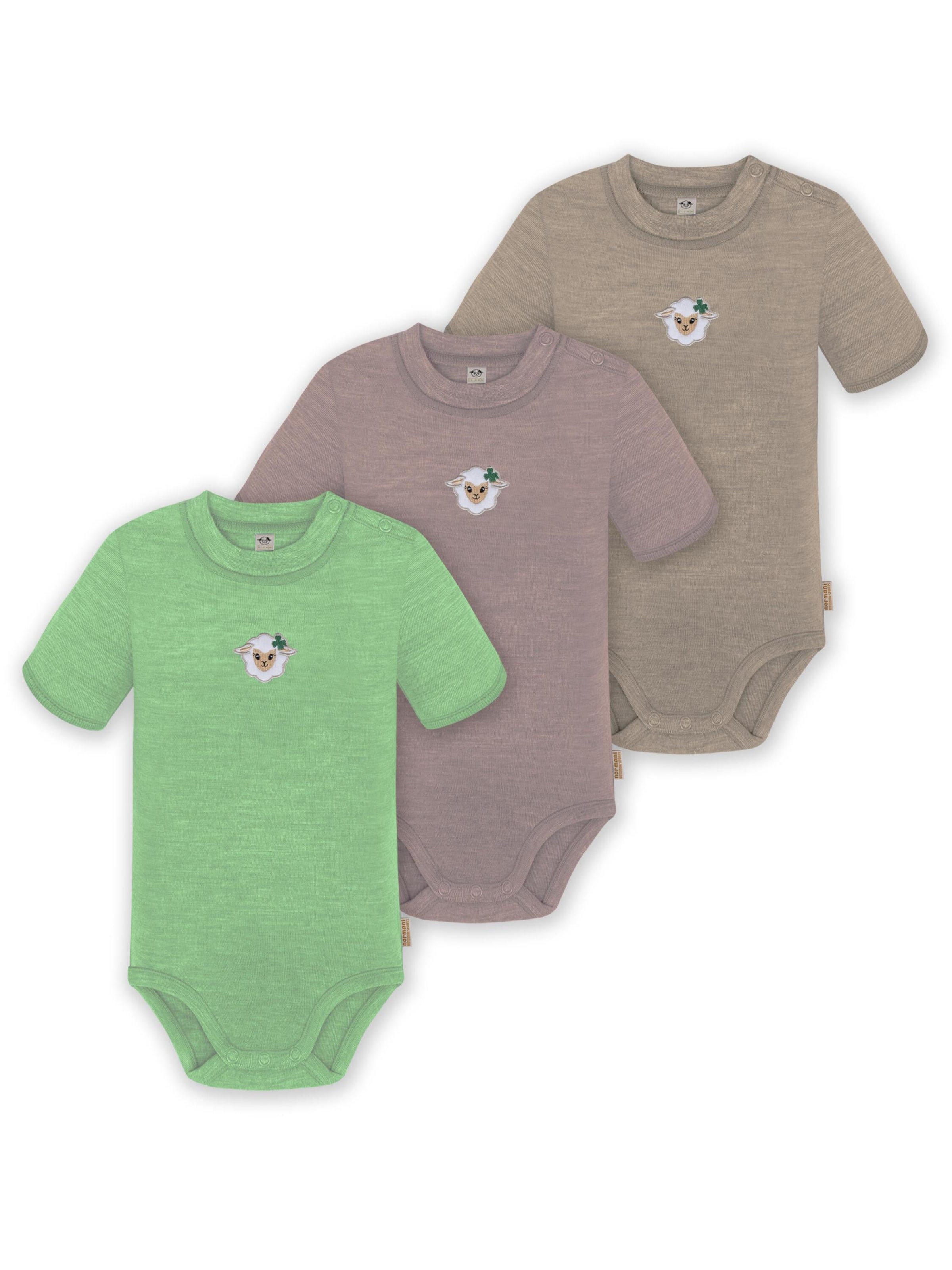 Barboteuse / body 'Tihoi' normani en beige : devant