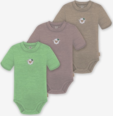 Barboteuse / body 'Tihoi' normani en beige : devant