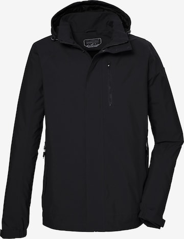 KILLTEC Kurtka outdoor 'Funktionsjacke KOS 52 Herren Outdoorjacke Regenjacke Kapuze' w kolorze czarny: przód