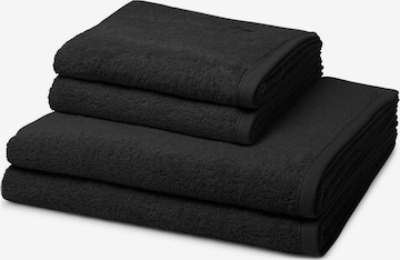 ROSS Handtuch 'Vita' in Schwarz: Vorderseite