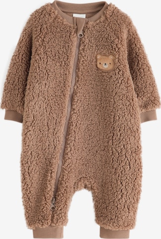 Next - Pijama entero/body en marrón: frente
