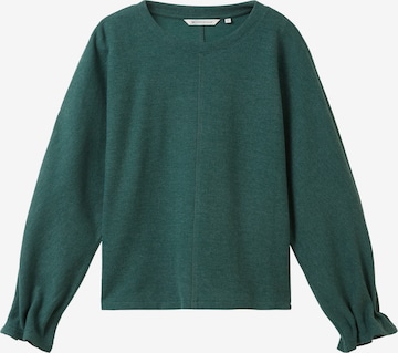 TOM TAILOR DENIM Sweatshirt in Groen: voorkant