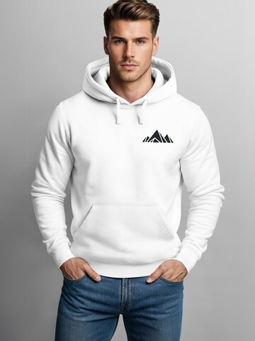 Neverless Sweatshirt 'Berg Polygon' in White