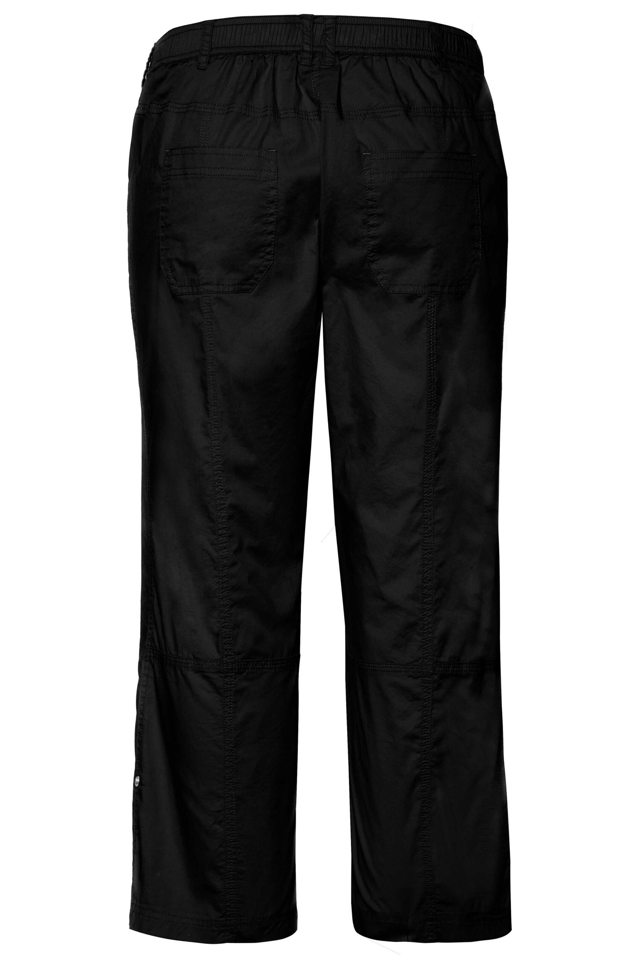 Ulla Popken Regular Cargohose in Schwarz