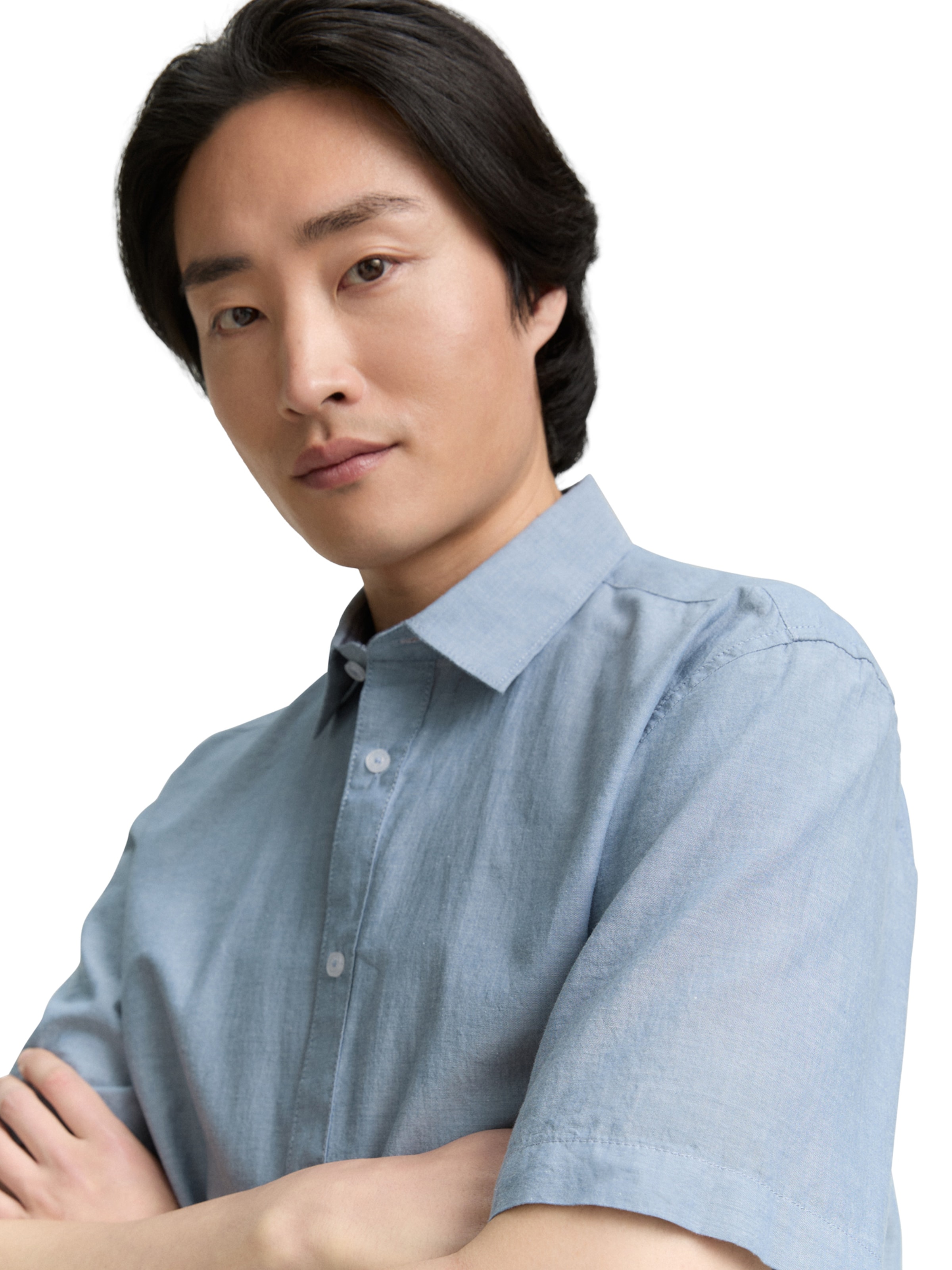 TOM TAILOR Regular Fit Hemd in Blau