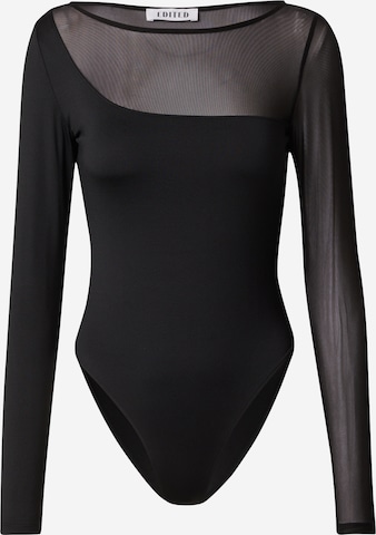 EDITED Shirt Bodysuit 'Niabi' in Black: front