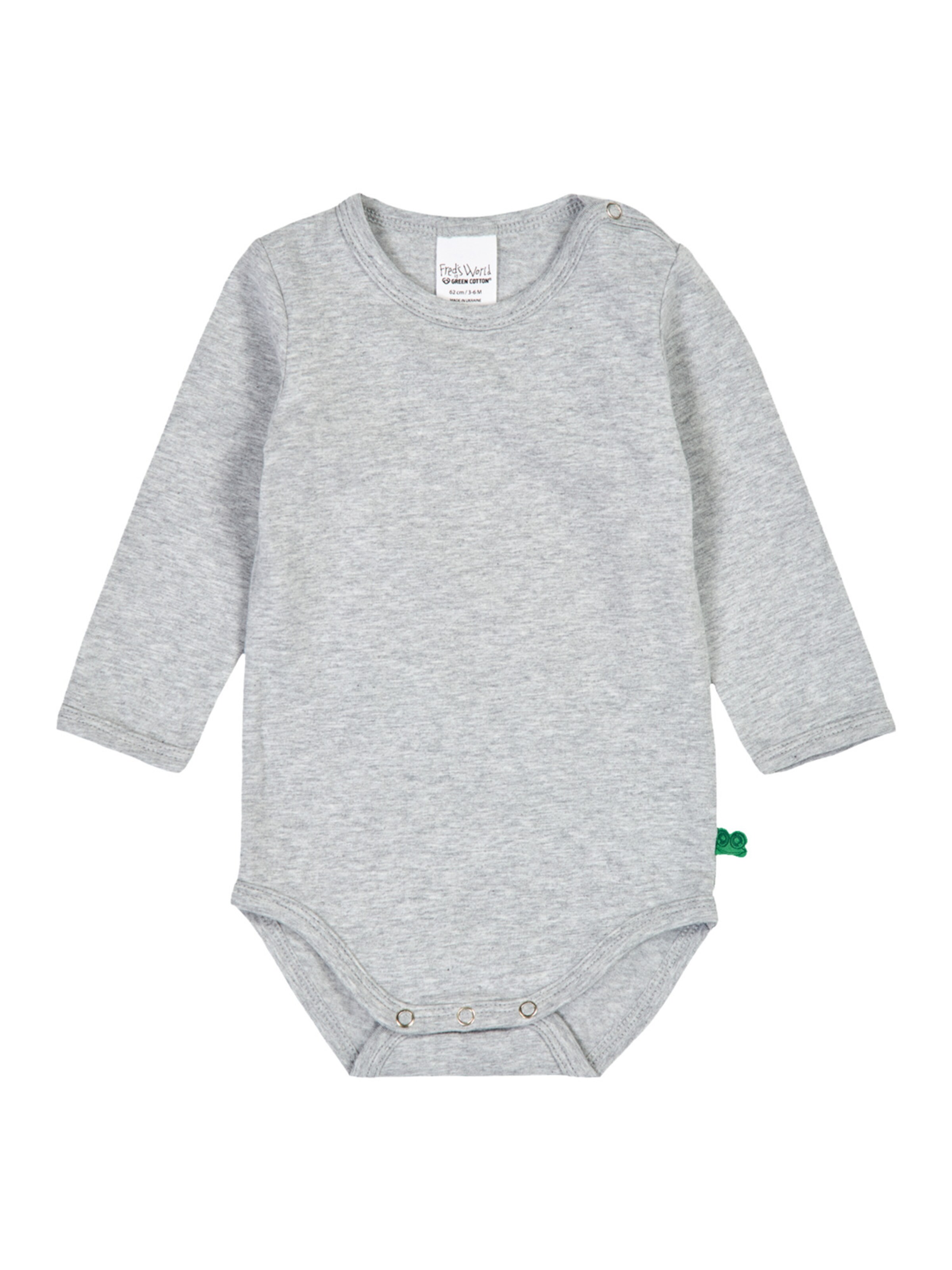 Barboteuse / body Fred's World by GREEN COTTON en gris : devant